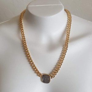 Authentic Louis Vuitton Silver/Gold ID Necklace